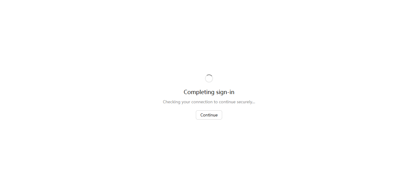 Completing sign-in